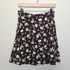 Y2K Floral Boho Mini Flowy Skirt Size Medium Summer Tropical Coquette
